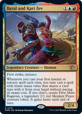 Baral and Kari Zev card from March of the Machine