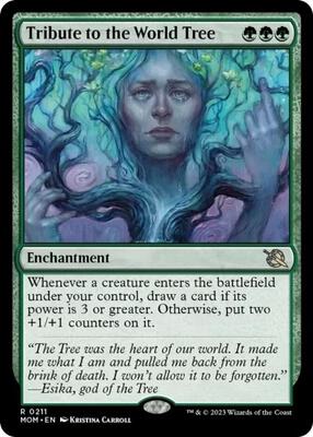 Tribute to the World Tree card from March of the Machine