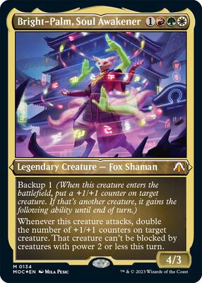 Bright-Palm, Soul Awakener (Display Commander) - Thick Stock card from Commander: March of the Machine