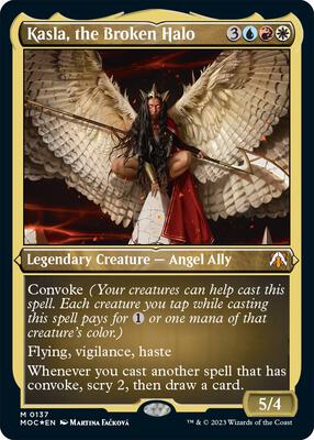 Kasla, the Broken Halo (Display Commander) - Thick Stock card from Commander: March of the Machine