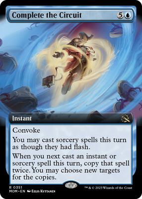 Complete the Circuit (Extended Art) card from March of the Machine
