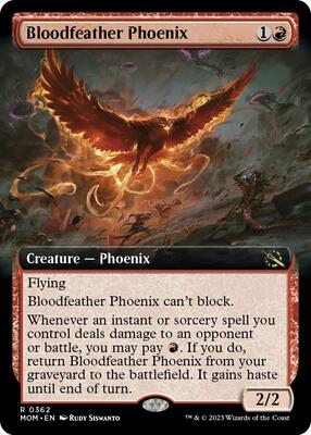 Bloodfeather Phoenix (Extended Art) card from March of the Machine