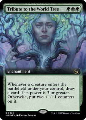 Tribute to the World Tree (Extended Art) card from March of the Machine