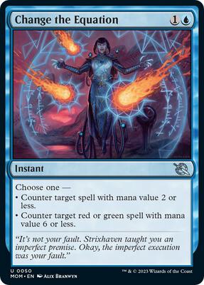 Change the Equation card from March of the Machine