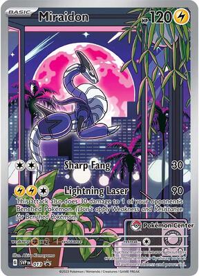 Miraidon - 013 (Pokemon Center Exclusive) card from SV: Scarlet & Violet Promo Cards