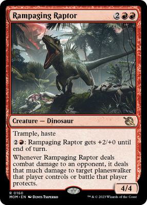 Rampaging Raptor card from March of the Machine