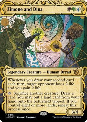 Zimone and Dina (Showcase) card from March of the Machine
