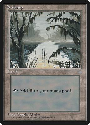 Swamp (353) card from Ice Age