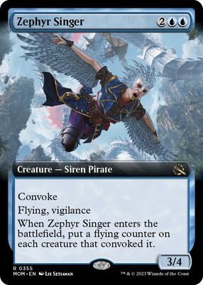 Zephyr Singer (Extended Art) card from March of the Machine