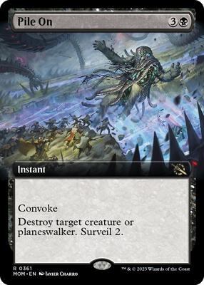 Pile On (Extended Art) card from March of the Machine