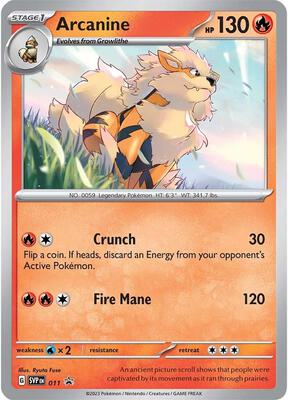 Arcanine - 011 card from SV: Scarlet & Violet Promo Cards