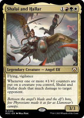 Shalai and Hallar card from Commander: March of the Machine