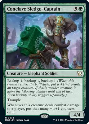 Conclave Sledge-Captain card from Commander: March of the Machine