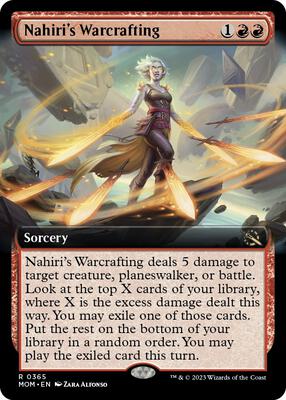 Nahiri's Warcrafting (Extended Art) card from March of the Machine