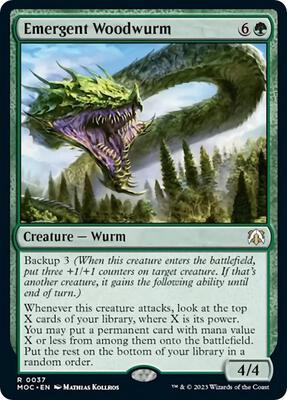 Emergent Woodwurm card from Commander: March of the Machine