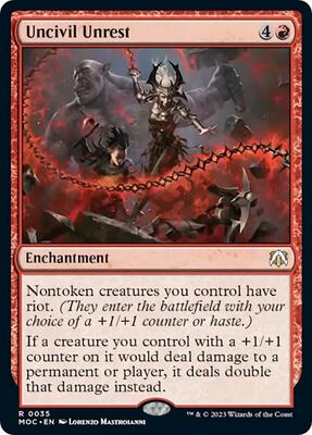 Uncivil Unrest card from Commander: March of the Machine