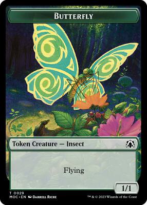 Butterfly // City's Blessing Double-sided Token card from Commander: March of the Machine