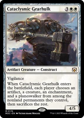 Cataclysmic Gearhulk card from Commander: March of the Machine