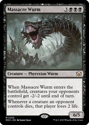 Massacre Wurm card from Commander: March of the Machine