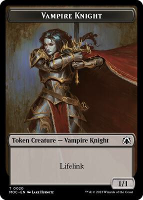 Vampire Knight // Soldier Double-sided Token card from Commander: March of the Machine
