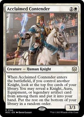 Acclaimed Contender card from Commander: March of the Machine