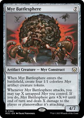 Myr Battlesphere card from Commander: March of the Machine