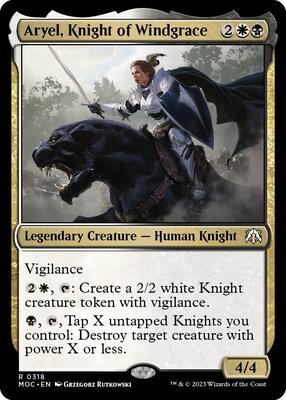 Aryel, Knight of Windgrace card from Commander: March of the Machine