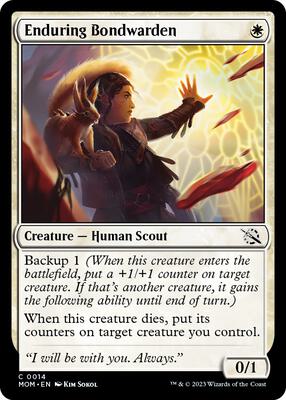 Enduring Bondwarden card from March of the Machine