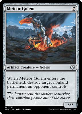 Meteor Golem card from Commander: March of the Machine