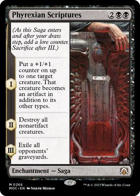 Phyrexian Scriptures card from Commander: March of the Machine