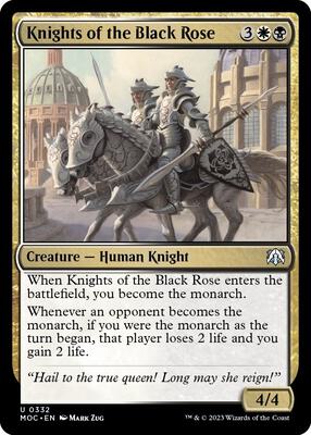 Knights of the Black Rose card from Commander: March of the Machine