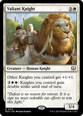 Valiant Knight card from Commander: March of the Machine