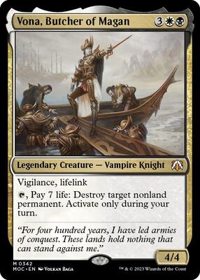 Vona, Butcher of Magan card from Commander: March of the Machine