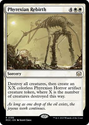 Phyrexian Rebirth card from Commander: March of the Machine