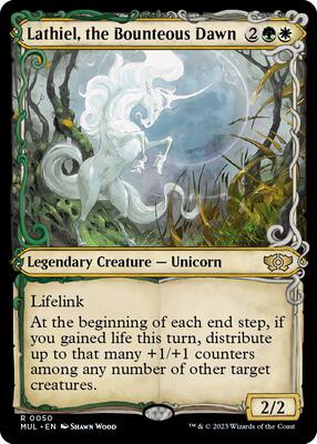 Lathiel, the Bounteous Dawn card from March of the Machine: Multiverse Legends