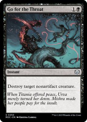 Go for the Throat card from Commander: March of the Machine