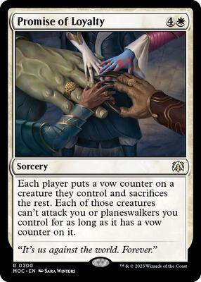 Promise of Loyalty card from Commander: March of the Machine