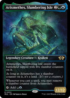Arixmethes, Slumbering Isle card from March of the Machine: Multiverse Legends