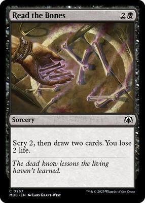 Read the Bones card from Commander: March of the Machine