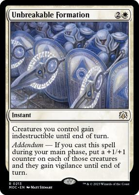 Unbreakable Formation card from Commander: March of the Machine