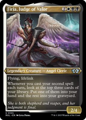 Firja, Judge of Valor (Foil Etched) card from March of the Machine: Multiverse Legends