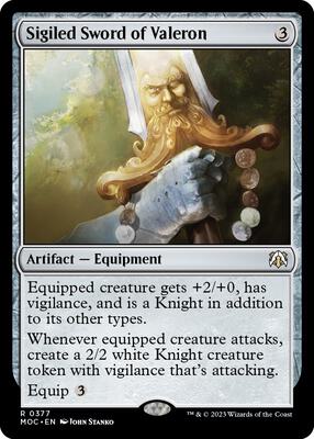 Sigiled Sword of Valeron card from Commander: March of the Machine