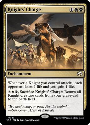 Knights' Charge card from Commander: March of the Machine