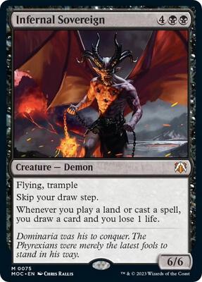 Infernal Sovereign card from Commander: March of the Machine