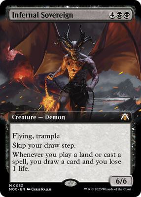 Infernal Sovereign (Extended Art) card from Commander: March of the Machine