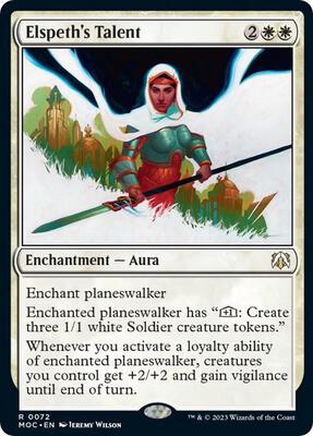 Elspeth's Talent card from Commander: March of the Machine