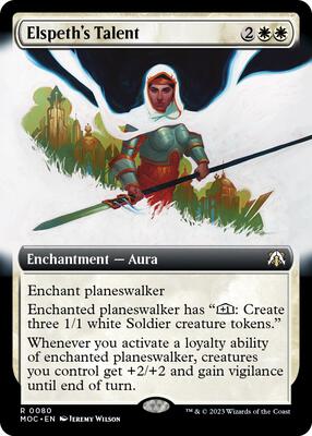 Elspeth's Talent (Extended Art) card from Commander: March of the Machine