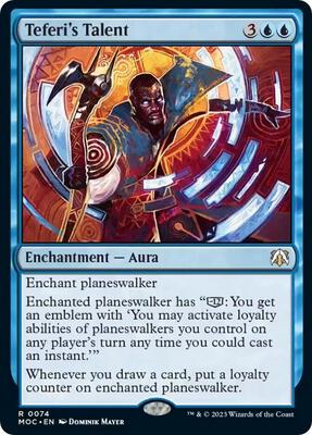 Teferi's Talent card from Commander: March of the Machine