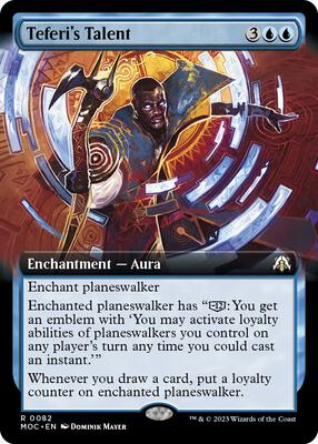 Teferi's Talent (Extended Art) card from Commander: March of the Machine