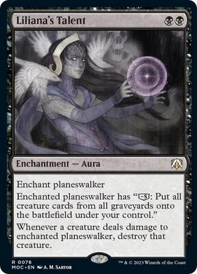 Liliana's Talent card from Commander: March of the Machine